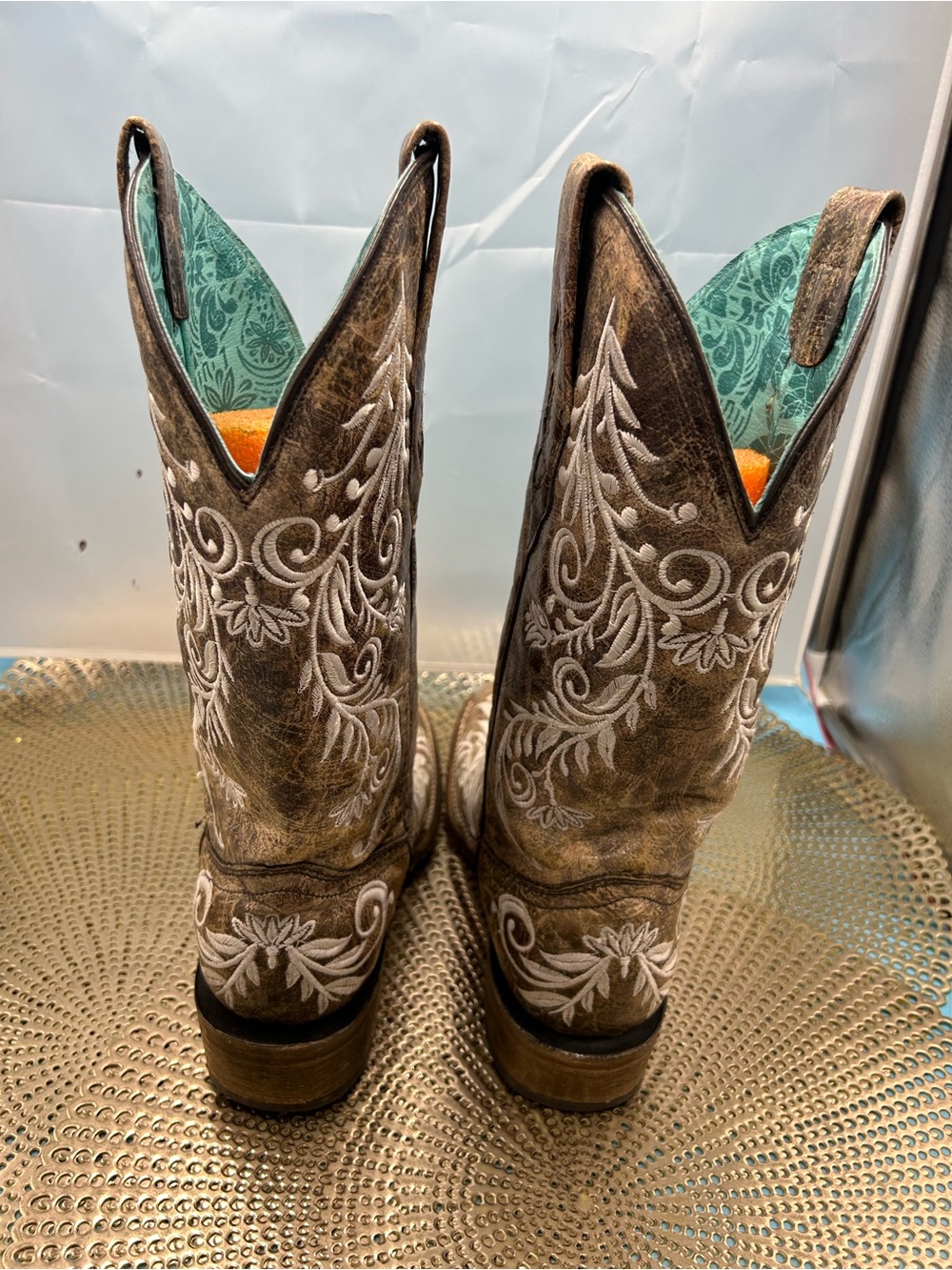 Corral women 9 glow in the dark embroidered cowgirl boots - Picture 3 of 11